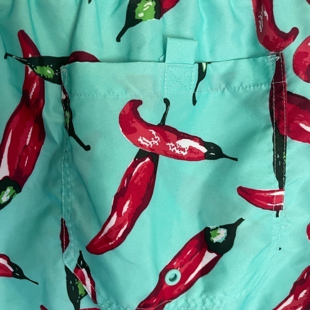 GEORGE Aqua all over print chili peppers swim trunks size 3XL (48-50) - Picture 5 of 9
